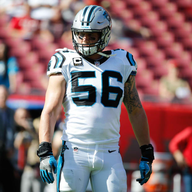  Carolina Panthers middle linebacker A.J. Klein 