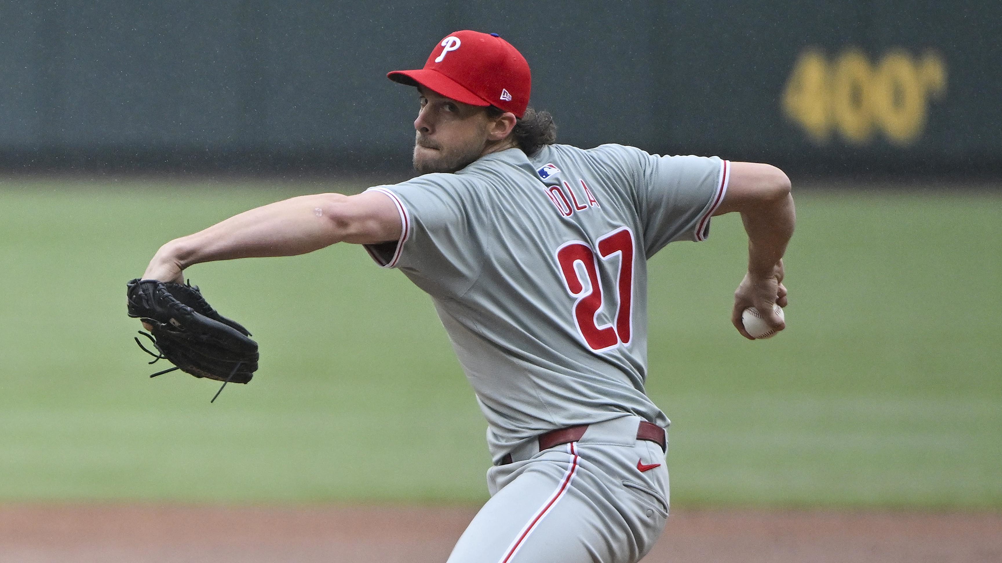 Philadelphia Phillies starting pitcher Aaron Nola's velocity was down for a second straight start