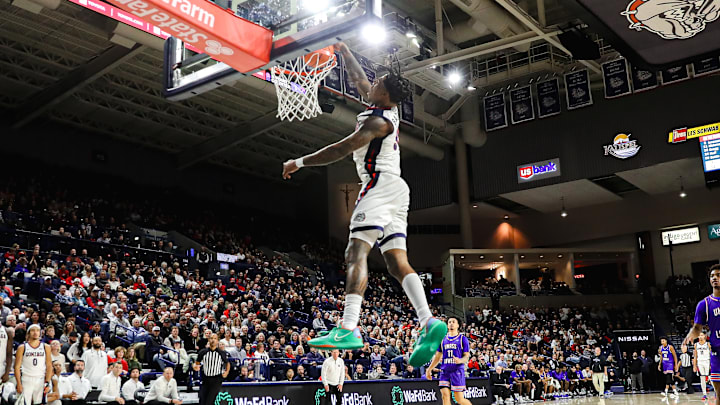 Gonzaga Bulldogs senior guard Khalif Battle. Gonzaga Bulldogs senior guard Khalif Battle.