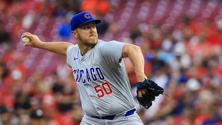 Chicago Cubs starting pitcher Jameson Taillon. Chicago Cubs starting pitcher Jameson Taillon.