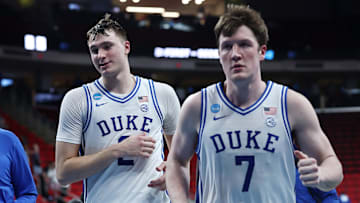Baylor v Duke; Duke basketball standouts Kon Knueppel and Cooper Flagg