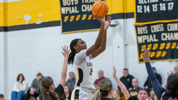 Quaker Valley forward Mimi Thiero. Quaker Valley forward Mimi Thiero.