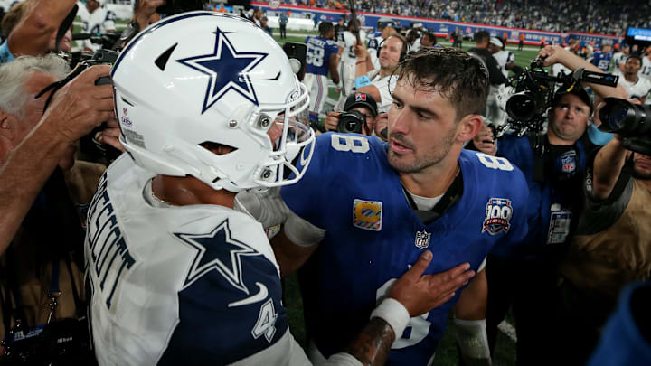 The Cowboys defeated the Giants 20–15 at MetLife Stadium in Week 4. The Cowboys defeated the Giants 20–15 at MetLife Stadium in Week 4.