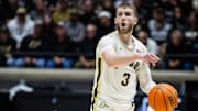 Purdue Boilermakers guard Braden Smith (3) dribbles the ball 