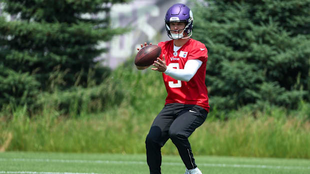 J.J. McCarthy was sidelined last season with a torn meniscus.