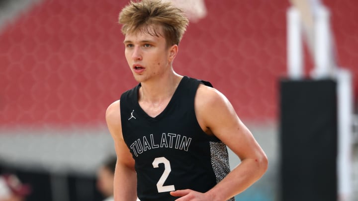 Jun 24, 2023; Glendale, AZ, USA; Tualatin player Winters Grady (2) during the Section 7 high school boys tournament at State Farm Stadium. Mandatory Credit: Mark J. Rebilas-USA TODAY Sports