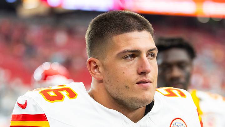 Kansas City Chiefs defensive end George Karlaftis (56)