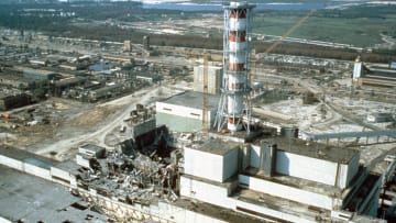 Chernobyl Nuclear Power Plant following the 1986 meltdown.