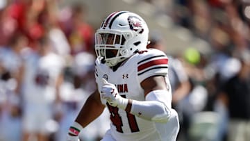 Oct 12, 2024; Tuscaloosa, Alabama, USA;  South Carolina Gamecocks linebacker Ronnie Porter (41) during the second half at Bryant-Denny Stadium. Mandatory Credit: Butch Dill-Imagn Images