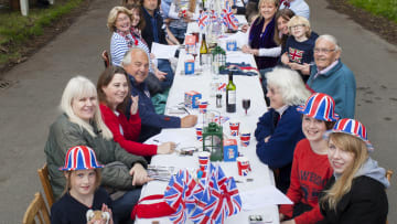 Patriotic Union Jack Flags on Napkins in the UK
