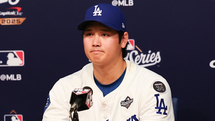 Shohei Ohtani went 0-3 at the plate in the Dodgers' Game 4 loss to the Blue Jays. Shohei Ohtani went 0-3 at the plate in the Dodgers' Game 4 loss to the Blue Jays.