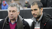 AC Milan's coach Carlo Ancelotti (L) and
