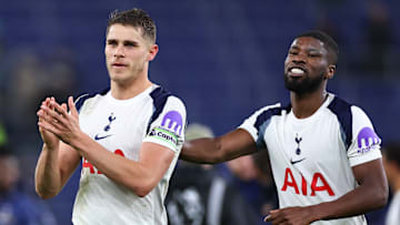 Kevin Danso (R) has filled in for Spurs' captain over the past two games.