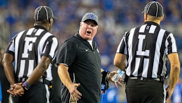 Mark Stoops yelling at the referees