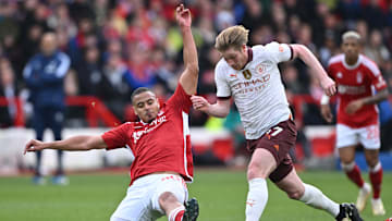 Murillo challenging KDB during the 24/25 season 
