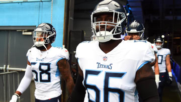 Sep 17, 2023; Nashville, Tennessee, USA; Tennessee Titans offensive tackle Chris Hubbard (66) and