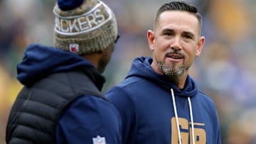 Green Bay Packers head coach Matt LaFleur on the field before the game against the Carolina Panthers on Nov. 2, 2025, at Lambeau Field in Green Bay, Wis.