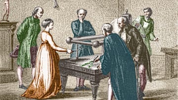 Luigi Galvani, a possible model for Dr. Frankenstein, conducts his famous experiments on frogs.