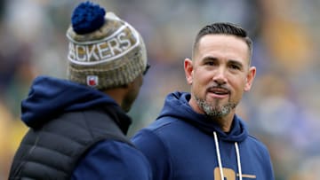 Green Bay Packers head coach Matt LaFleur on the field before the game against the Carolina Panthers on Nov. 2, 2025, at Lambeau Field in Green Bay, Wis.