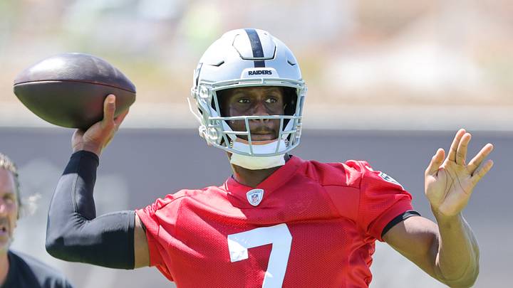 Geno Smith at Las Vegas Raiders Mandatory Minicamp