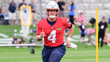 QB Bailey Zappe is already one of four Patriots on thin ice in training camp. 