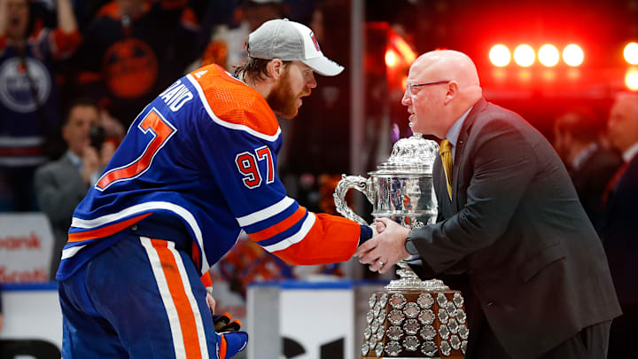 Connor McDavid and Bill Daly