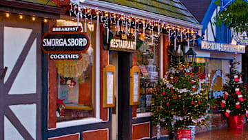 Solvang, California during Christmastime