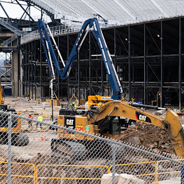 A view of the construction at Penn State's Beaver Stadium, which is undergoing a $700 million renovation. 