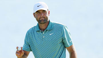 Scottie Scheffler during the third round of the 2025 PGA Championship at Quail Hollow Club