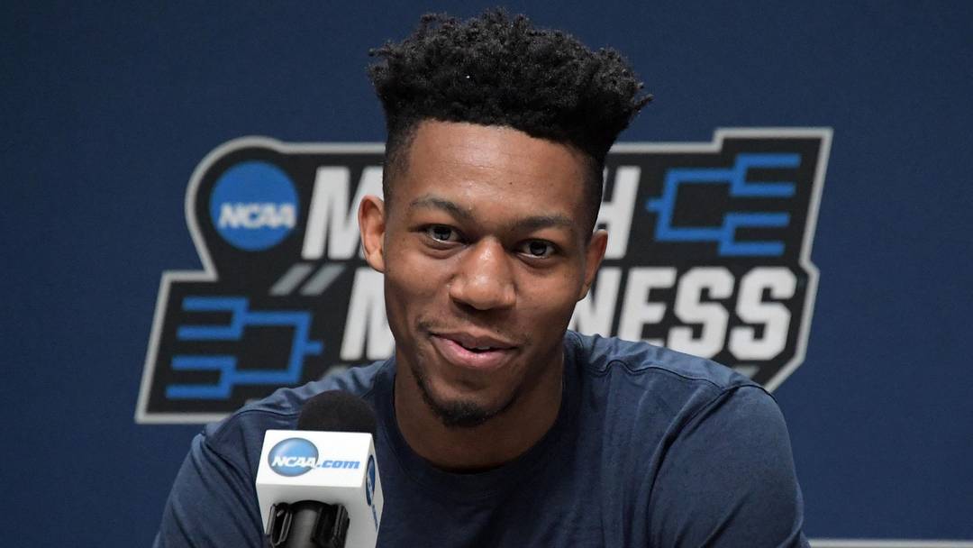 Mar 20, 2019; Salt Lake City, UT, USA; Syracuse Orange guard Tyus Battle during a press conference  before the first round of the 2019 NCAA Tournament at Vivint Smart Home Arena. Mandatory Credit: Kirby Lee-Imagn Images