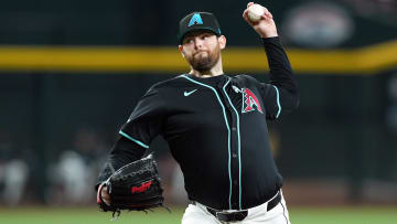 Jun 16, 2024; Phoenix, Arizona, USA; Arizona Diamondbacks pitcher Jordan Montgomery (52) pitches against the Chicago White Sox during the first inning at Chase Field. Mandatory Credit: Joe Camporeale-USA TODAY Sports