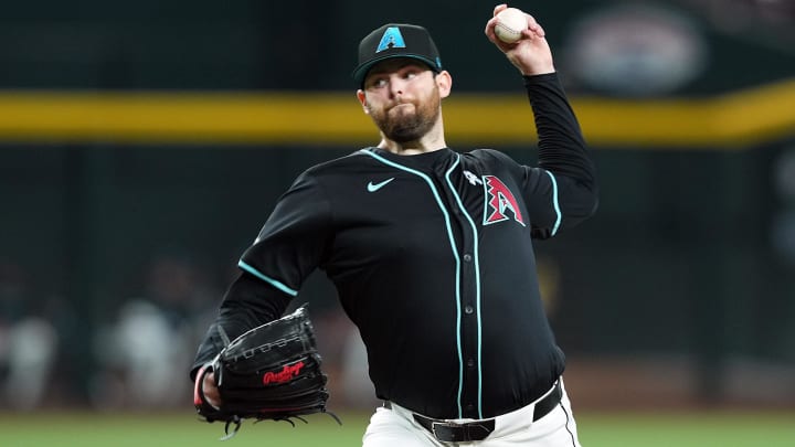 Jun 16, 2024; Phoenix, Arizona, USA; Arizona Diamondbacks pitcher Jordan Montgomery (52) pitches against the Chicago White Sox during the first inning at Chase Field. Mandatory Credit: Joe Camporeale-USA TODAY Sports