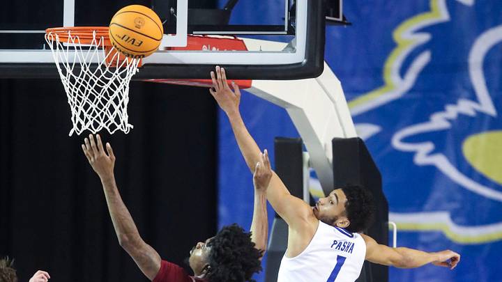 TK Simpkins scored 16 points with four assists in a game against Delaware in January, a typical performance for him in the CAA.