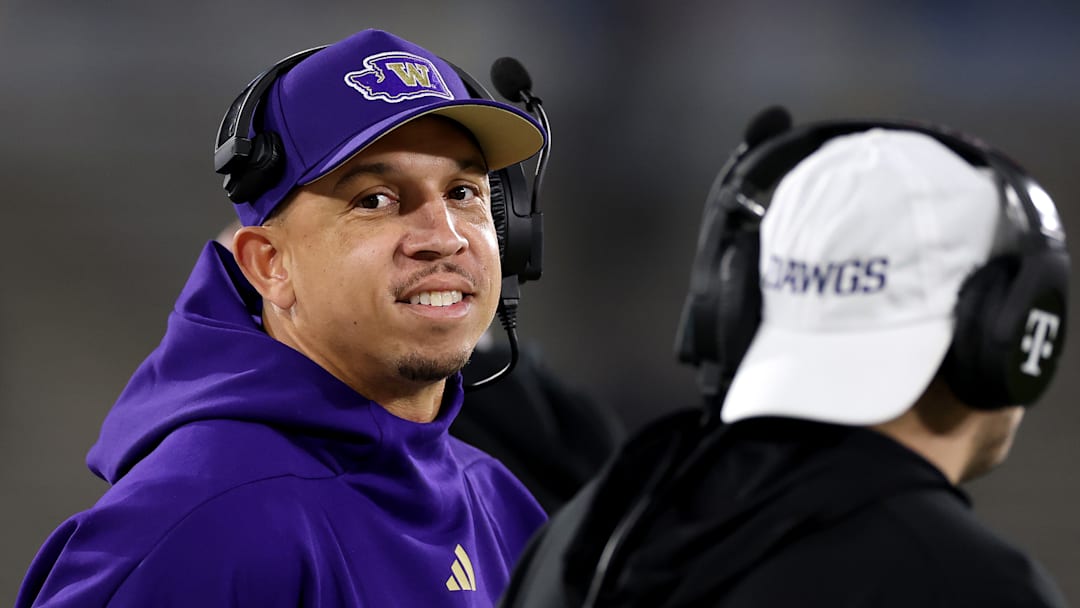 Washington Huskies' defensive coordinator Ryan Walters on the sideline during a game against the UCLA Bruins at Rose Bowl Stadium in Pasadena, CA Washington Huskies' defensive coordinator Ryan Walters on the sideline during a game against the UCLA Bruins at Rose Bowl Stadium in Pasadena, CA