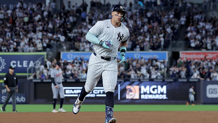 Aaron Judge has tied Joe DiMaggio for fourth place on the New York Yankees' all-time home run list. Aaron Judge has tied Joe DiMaggio for fourth place on the New York Yankees' all-time home run list.