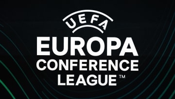 A view of the official logo UEFA Europa Conference League...