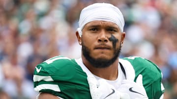 NY Jets defensive end Jermaine Johnson