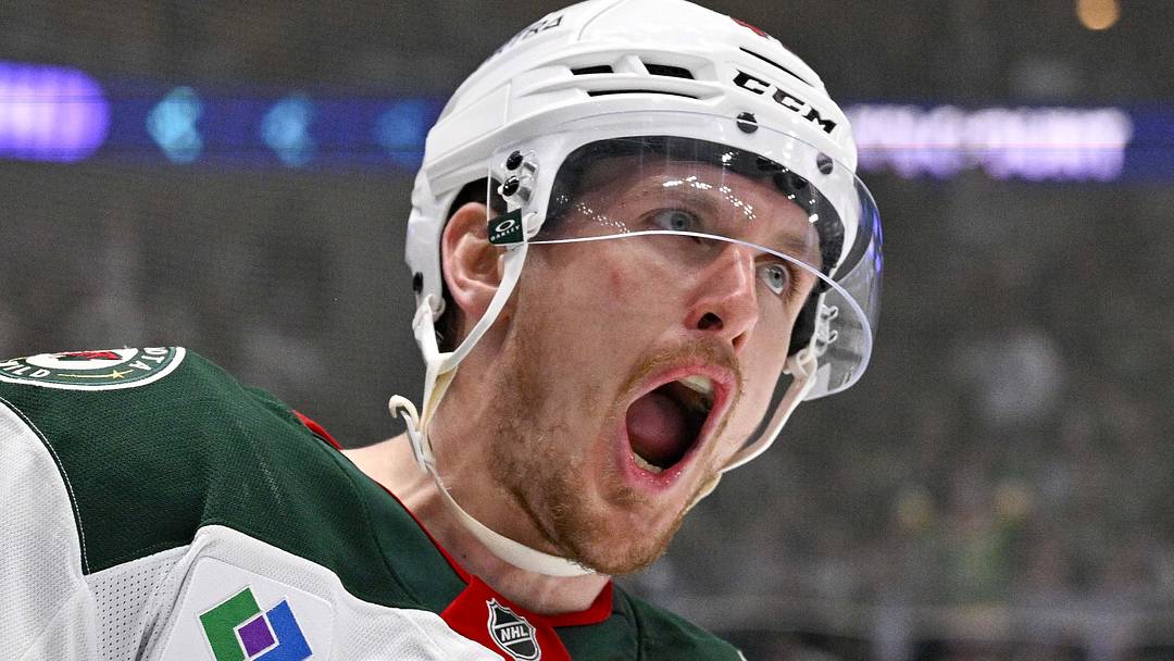 Minnesota Wild big man Michael McCarron was less than pleased after Josh Manson tried to jam his stick into his throat during Game 4. Minnesota Wild big man Michael McCarron was less than pleased after Josh Manson tried to jam his stick into his throat during Game 4.