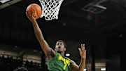 Feb 22, 2025; Boulder, Colorado, USA; Baylor Bears guard VJ Edgecombe (7) shoots the ball in the first half against the Colorado Buffaloes at the CU Events Center. Mandatory Credit: Ron Chenoy-Imagn Images
