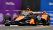 Apr 20, 2024; Long Beach, California, USA; Arrow McLaren driver Theo Pourchaire (6) of France during free practice at Long Beach Street Circuit. Mandatory Credit: Gary A. Vasquez-USA TODAY Sports