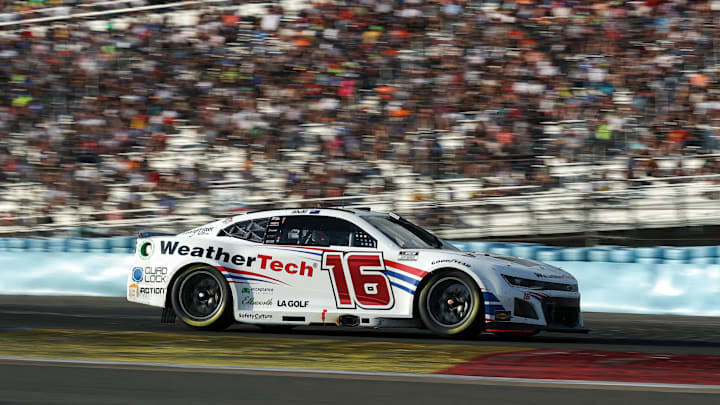 Sep 15, 2024; Watkins Glen, New York, USA; NASCAR Cup Series driver Shane Van Gisbergen (16) races during the Go Bowling at The Glen at Watkins Glen International. 