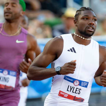 Noah Lyles won the 100-meter dash at the U.S. Olympic trials