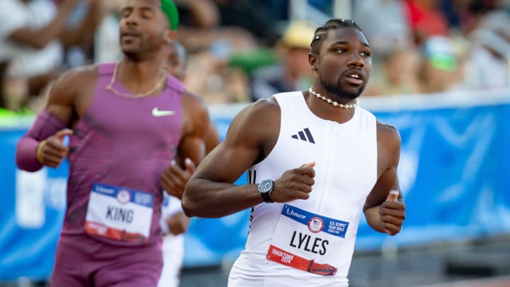 Noah Lyles won the 100-meter dash at the U.S. Olympic trials