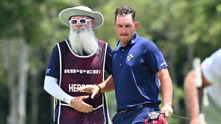 Lucas Herbert used a second-hand putter to race out to an early lead at the International Series Japan. 