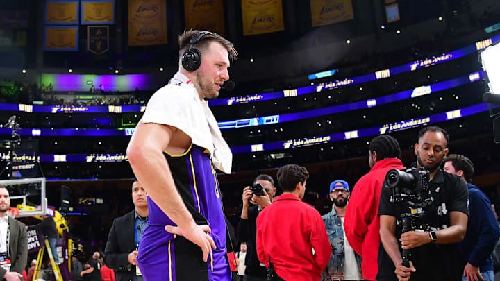 Los Angeles Lakers guard Luka Doncic on Feb 25, 2025. Los Angeles Lakers guard Luka Doncic on Feb 25, 2025.