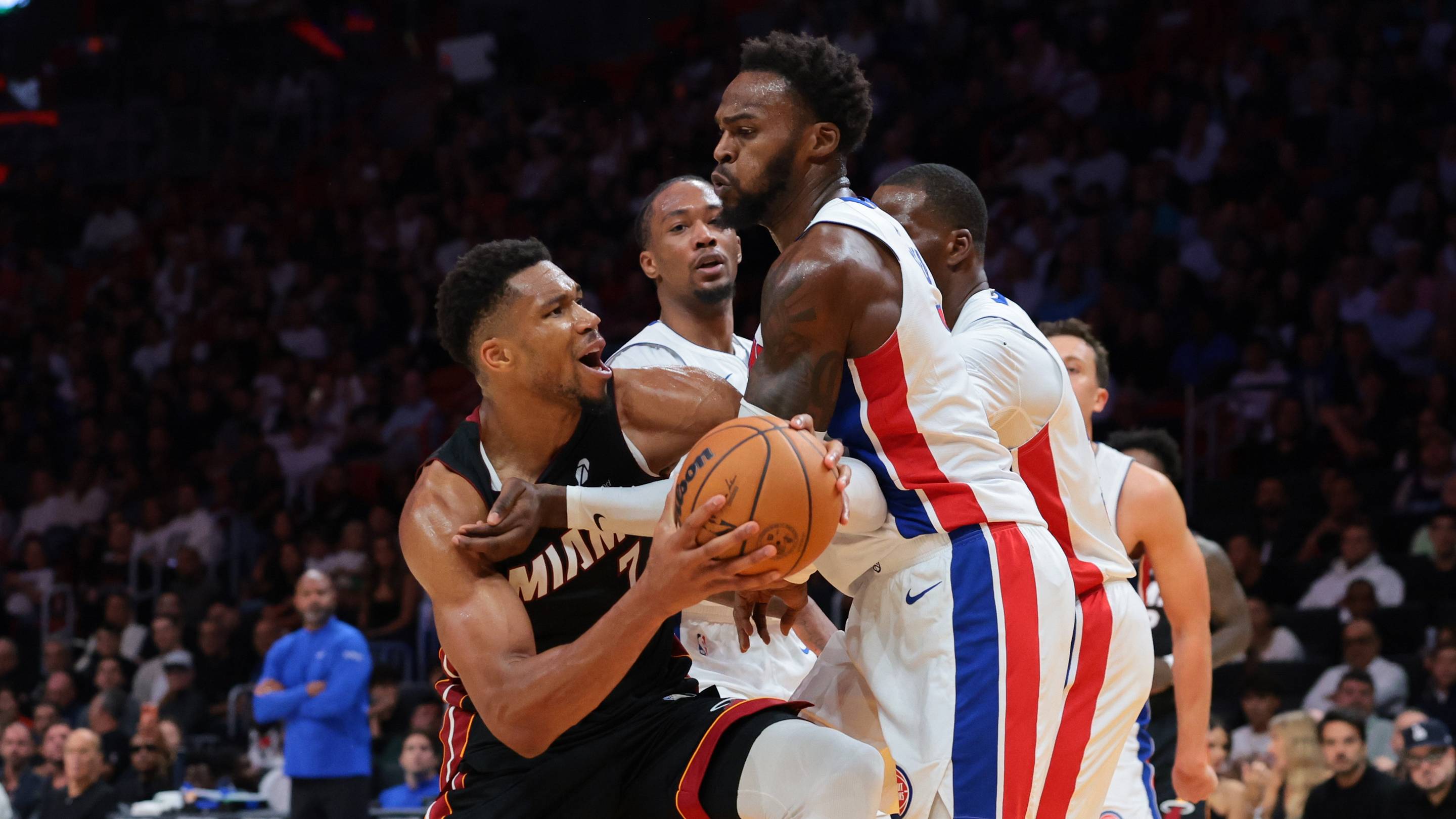 Bam Struggles, Heat Searching for Answers After Pistons Rout Them