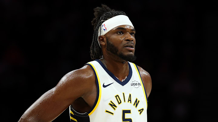 Indiana Pacers forward Jarace Walker (5) during a game against the Minnesota Timberwolves.