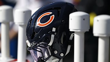 A Chicago Bears helmet  