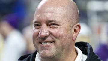 Washington Huskies Athletic Director Troy Dannen stands on