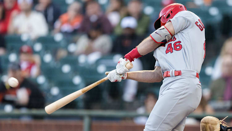 Apr 26, 2023; San Francisco, California, USA;  St. Louis Cardinals first baseman Paul Goldschmidt